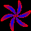 \ t -> pinwheel (50 / cos t) 6 ((1 + sin t)/2)  (554K)